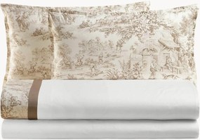 Set di biancheria da letto in percalle di cotone Toile De Jouy