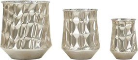 Porta Vasi Silver Set 3 Pz Cm Ø 35X38,5-27,5X33-18,5X26,5