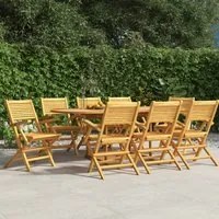 Sedie da Giardino Pieghevoli 8pz 55x62x90cm Legno Massello Teak 3155069