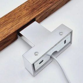 Brilagi-Illuminazione a LED per specchi da bagno WOODY MIRROR LED/8W/230V IP44 quercia/cromo