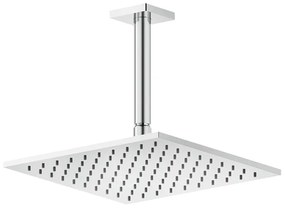 Soffione anticalcare doccia 25x25 quadro a soffitto orientabile cromo inverso 59155 gessi