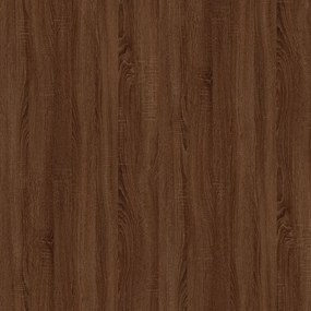 Libreria 4 Ripiani Rovere Marrone 40x24x143cm Legno Multistrato