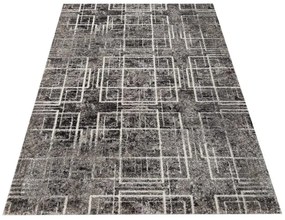 Tappeto grigio di qualità con motivo a quadri Larghezza: 240 cm | Lunghezza: 330 cm