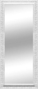 Specchio rettangolare in legno bianco 57 x 142 cm