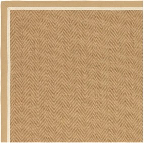 Tappeto in juta bifacciale e tessuto a mano colore naturale 200x290 cm Bordo Herringbone Linen - Asiatic Carpets