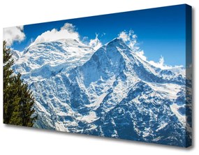 Quadro su tela Paesaggio dell'albero di montagna 100x50 cm