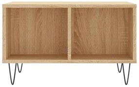 Tavolino salotto rovere sonoma 60x50x36,5 cm legno multistrato
