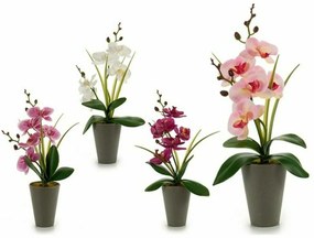 Pianta finta Orchidea Plastica (8 x 35 x 14 cm) (12 Unità)
