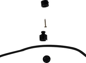 Lampada a sospensione nera con paralume rosso e interno dorato 35cm 3 luci - Cava