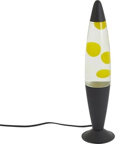 Lampada Lava Trasparente con Cera Gialla Incl. LED - Molten Lava