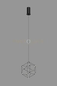 Lampada a sospensione singola lucciola, cromato nero led 3000k 4,8w...