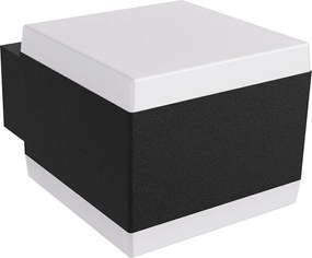 Applique LED 12W Cubica per esterni a Luce Diffusa IP54 Nera Colore Bianco Naturale 4.000K