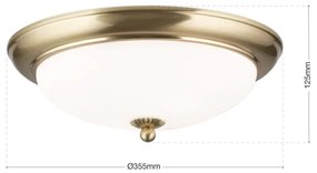 Orion - Plafoniera EMPIRA 2xE27/40W/230V Ø 35,5 cm in ottone