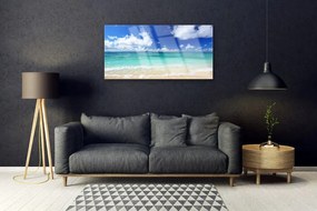 Quadro acrilico Paesaggio della spiaggia del mare 100x50 cm