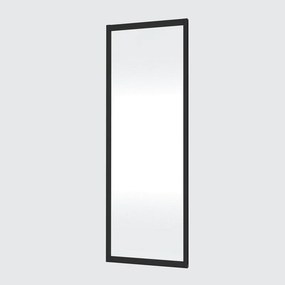 Lato fisso per box doccia Easy L 70 x H 190cm, Sp. 6 mm vetro serigrafato profilo in alluminio nero laccato