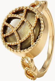 Anello placcato in oro con pietre preziose Etienne