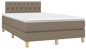 Giroletto a molle con materasso tortora 120x200 cm in tessuto