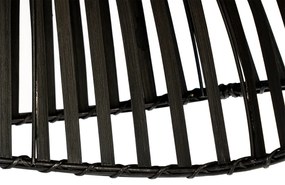 Lampadario orientale in bambù nero 62 cm - Pua