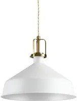 Sospensione Industrial-Minimal Eris-2 Metallo Bianco 1 Luce E27