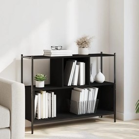 Libreria nera 102x28x77,5 cm in legno multistrato
