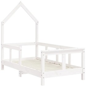 Giroletto per bambini bianco 70x140cm in legno massello di pino