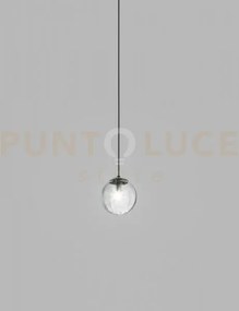 Puppet sospensione p cristallo trasparente nero opaco 1 luce attacc...
