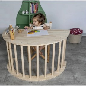 Arco a dondolo montessori di colore naturale in pino massiccio 60x100x60 cm Montessori – Little Nice Things