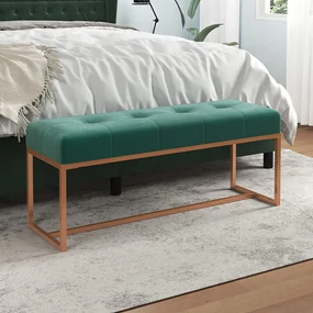 Panca Verde Scuro 110x36x45 Cm İn Velluto /