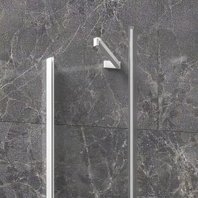 Box doccia 70x80 telaio bianco porta battente 80cm laterale fisso 70cm | KT5000B - KAMALU