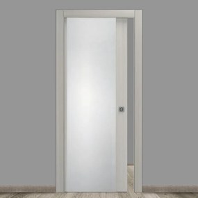 Porta interna scorrevole Oxford Vetrata in vetro colore palissandro, L 70 x H 210 cm, apertura reversibile
