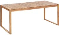 Tavolo da pranzo da giardino rustico in legno d'acacia certificato 180 x 90 cm piano rettangolare resistente agli agenti atmosferici design classico