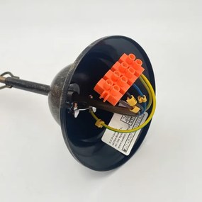 Lampadario a sospensione con catena RETRO 2xE27/60W/230V bronzo/patina