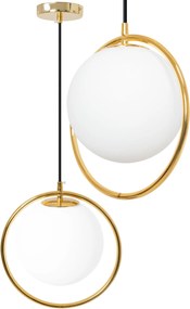 Lampada Da Soffitto Pensile Di Vetro Palla Oro Bianco Oro APP430-1CP