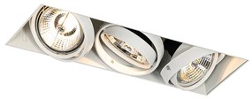 Faretto da incasso bianco GU10 AR70 senza cornice 3 luci - Oneon