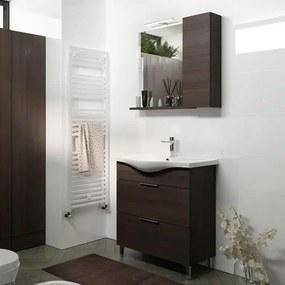 Mobile sottolavabo e lavabo Jnka per vasca centrale legno noce L 80 x H 75 x P 46 cm 2 cassetti