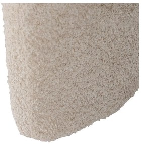 Sgabello in tessuto bouclé beige Suave - Ixia