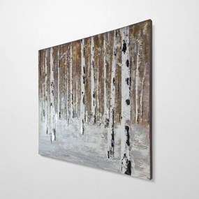 Quadro dipinto a mano 70x70 cm Birch Wood - Wallity