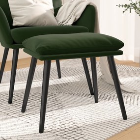 Poggiapiedi Verde Scuro 45x29,5x35 Cm İn Velluto /