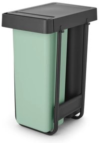 Bidone in plastica da incasso per raccolta differenziata in grigio scuro menta 60 l Sort&amp;Go - Brabantia