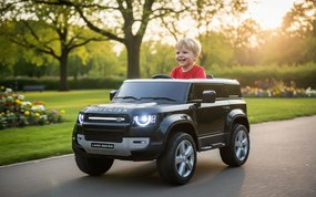 Macchina Elettrica per Bambini Licenza Ufficiale Land Rover Defender 12V 7Ah Nero...