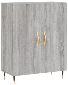 Credenza Grigio Sonoma 69,5x34x180 cm in Legno Multistrato