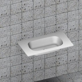 Lavabo a incasso rettangolare Neo Moon L 80.6 x H 14 x P 46 cm in resina bianco