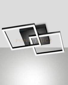 Bard applique nera 2 luci a led 3000k - 39w - 3880 lm dimmerabile