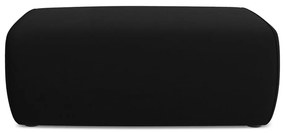 Poggiapiedi nero con rivestimento in velluto Kapua – Makamii