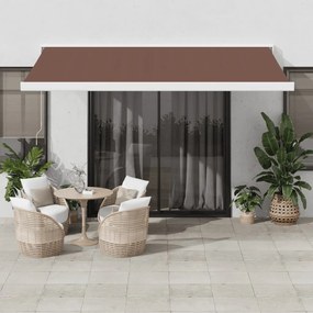 Tenda Sole Retrattile Manuale 450x300 Cm Marrone /