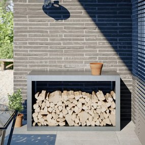 Rastrelliera Per Legna 100x40x60 Cm İn Acciaio Zincato /
