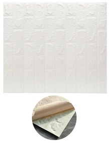 10 PZ Carta da Parati 3D Bianco Pannelli Autoadesivi Per Pareti Muri Wallpaper 77X70cm Tot. 5,39mq