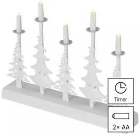 Candelabro natalizio a LED LED/2xAA bianco