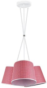 Duolla - Lampadario a sospensione con supporto rigido ROSSA 3xE27/40W/230V diametro 40 cm