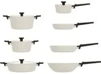 Batteria pentole 11 pezzi bianca Corredo